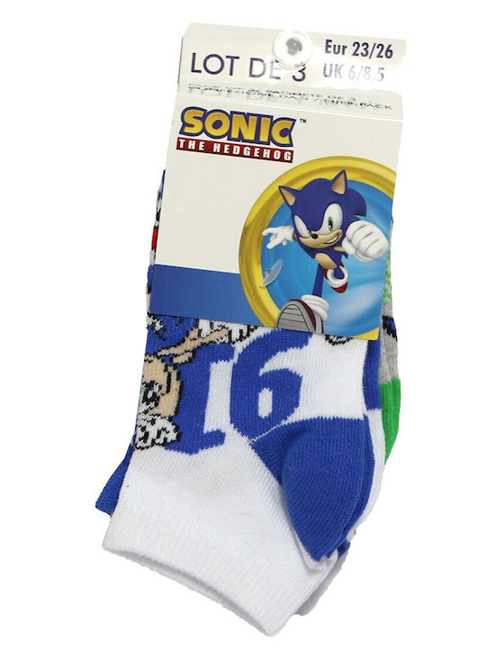 Sega Kids' Ankle Socks White 3 Pairs