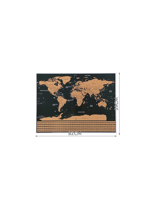 Scratch Map World Flags 82x59 Cm Aria Trade