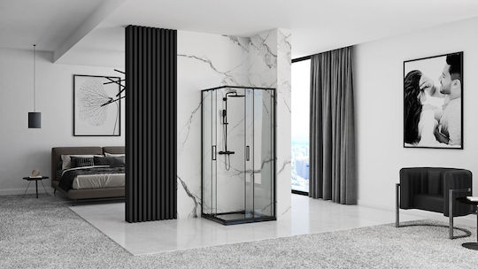 Rea Καμπίνα Ντουζιέρας 90x190cm Black Rea Καμπίνα Ντουζιέρας 90x190cm Black