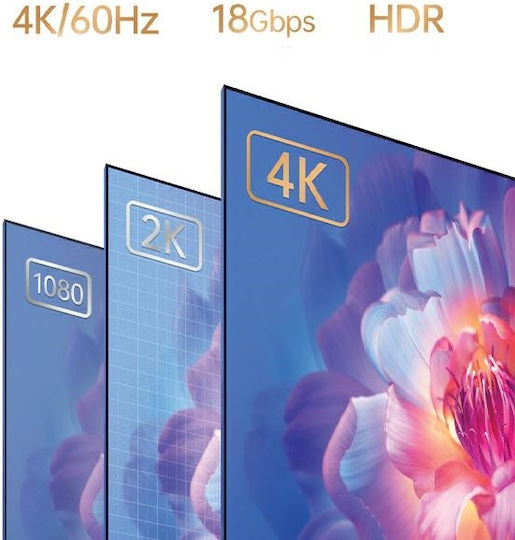 Awei HDMI 1.4 High Speed 1080p 120Hz Cable HDMI Male - HDMI Male 1m Black