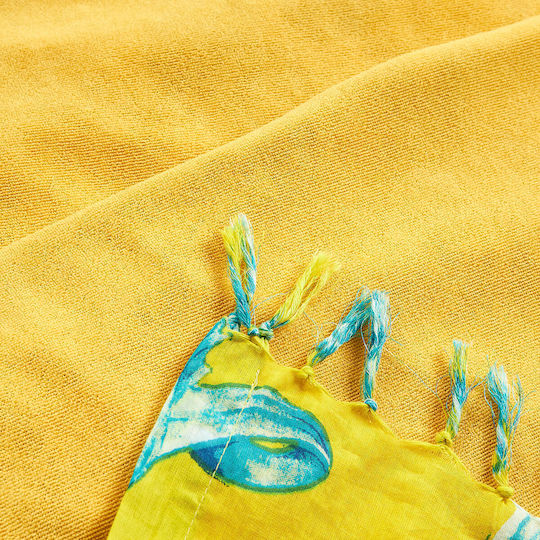 Verde Beach Towel with Fringes