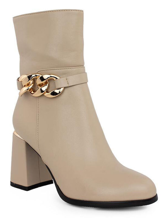 Seven Damen Knöchelstiefel Beige