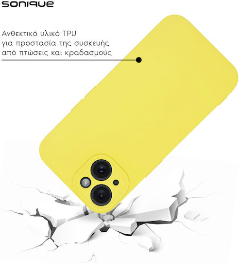 Sonique Back Cover Silicone / Fabric Yellow (Redmi A3)