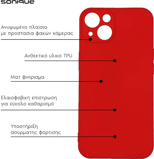 Sonique Back Cover Silicone / Fabric Red (Redmi Note 13 Pro+)