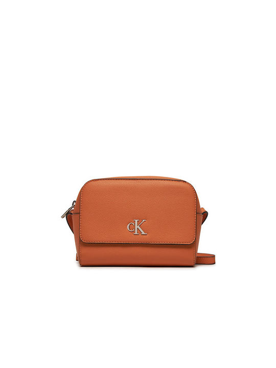 Calvin Klein Minimal Monogram Camera Women's Bag Crossbody Orange
