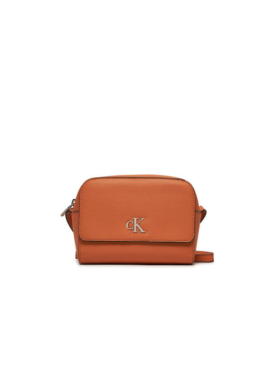 Calvin Klein Minimal Monogram Camera Damen Tasche Crossbody Orange