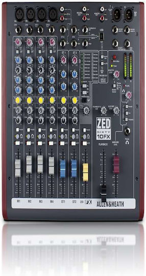 Allen & Heath ZED60-10FX Analoge Konsole 10 Kanäle / 4 XLR-Eingänge