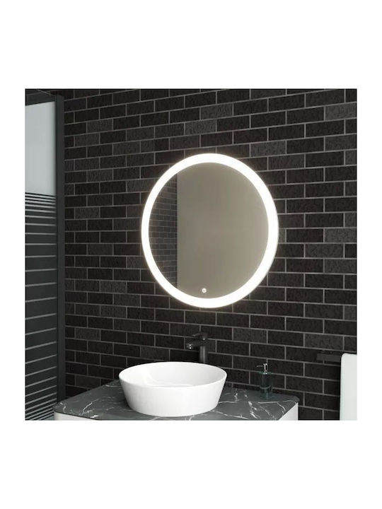 Tutumi Round Bathroom Mirror Led