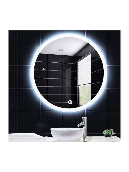Tutumi Oglindă de Baie Rotundă Lumini LED 60x60cm
