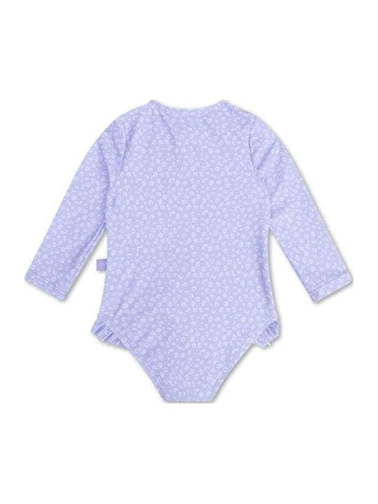 Swim Essentials Παιδικό Μαγιό Ολόσωμο με Μακρύ Μανίκι Lila Leopard
