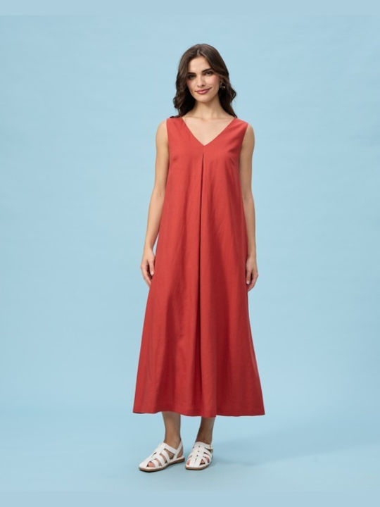 Passager Midi Dress Rusty Red