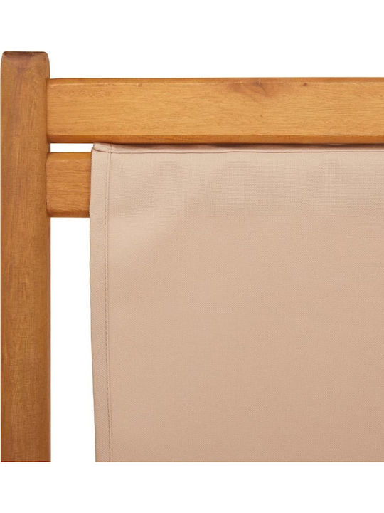 Liegestühle Hölzernes mit Braune Stoff 2Stücke 62x112x87cm
