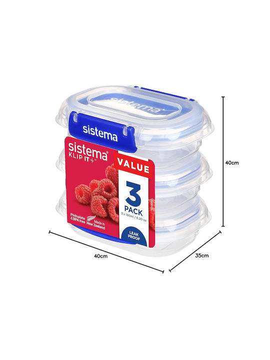 Sistema Klip Δοχείο Φαγητού Πλαστικό Μπλε 180ml