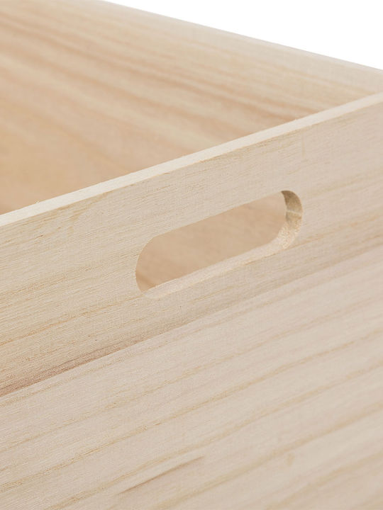 Atmosphera Child Storage Box Made of Wood Australie Beige 36x18x26cm 3 Pieces