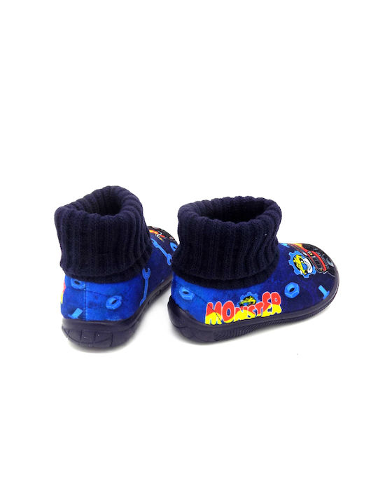 Adam's Shoes Ανατομικές Παιδικές Παντόφλες Navy Μπλε