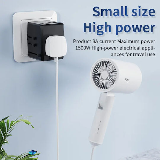 Techsuit Αντάπτορας Πρίζας από Universal σε Universal