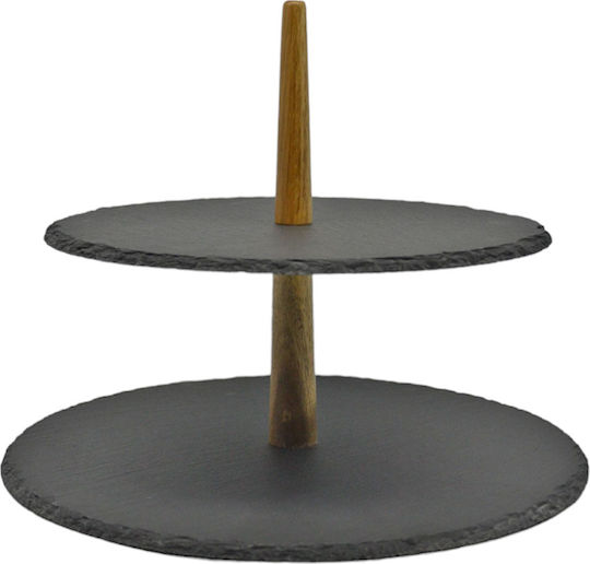 Ankor Ξύλινη Εταζέρα 2 Ορόφων Μαύρη Ø25xY23cm Π30xΜ30xΥ23cm Ankor Ξύλινη Εταζέρα 2 Ορόφων Μαύρη Ø25xY23cm Π30xΜ30xΥ23cm