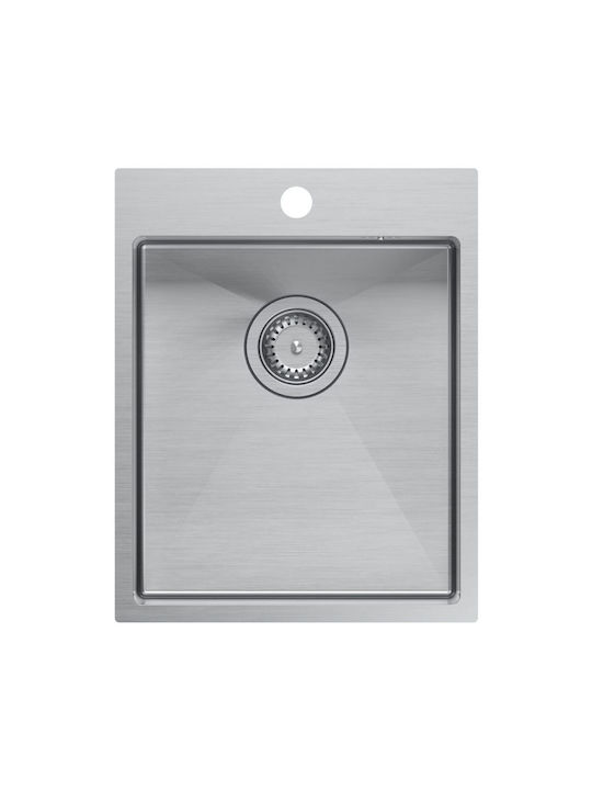 Quadron Drop-In Sink Inox Brushed W46xD58cm Silver