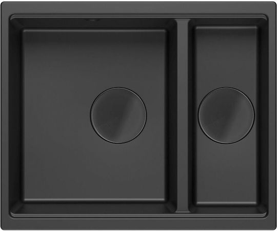 Quadron Drop-In Мивка от Синтетичен Гранит Ш56xД46см Черен