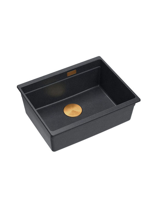 Quadron Drop-In Chiuvetă din Granit Sintetic L59.5xW45.1cm Negru