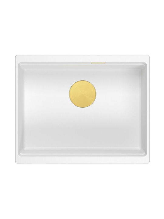 Quadron Drop-In Sink Synthetic Granite W59.5xD45.1cm White