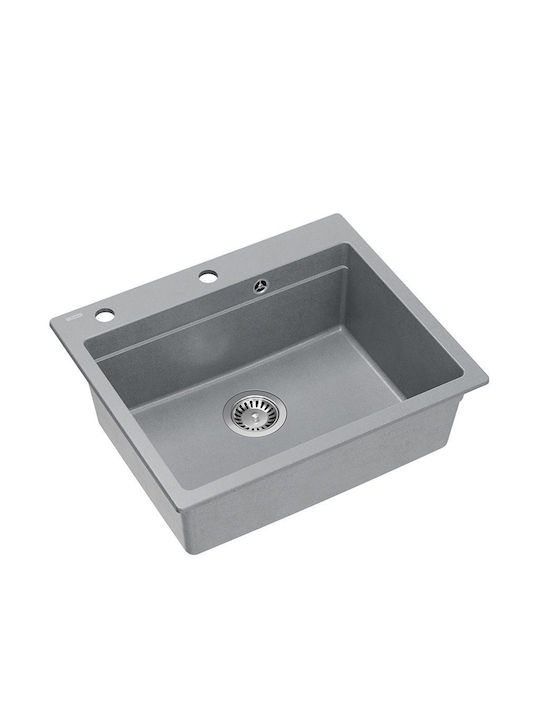 Quadron Drop-In Chiuvetă din Granit Sintetic L59.5xW50cm Gri