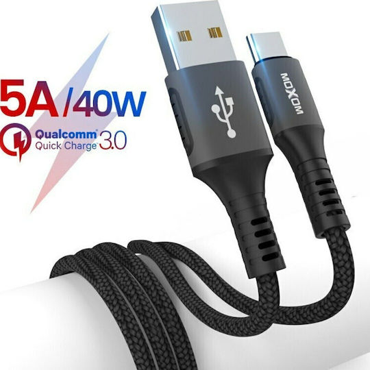 Moxom USB 2.0 Cable USB-C Male - USB-A Black 4m MX-CB44