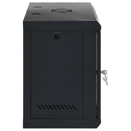 vidaXL Wall Mounted Rack Cabinet 12U 53x40x60cm Black 30262