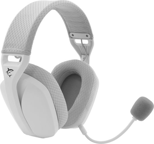 White Shark Butterfly Wireless Over Ear Gaming Headset with Bluetooth / USB Connectivity White for PC / PS4 / PS5