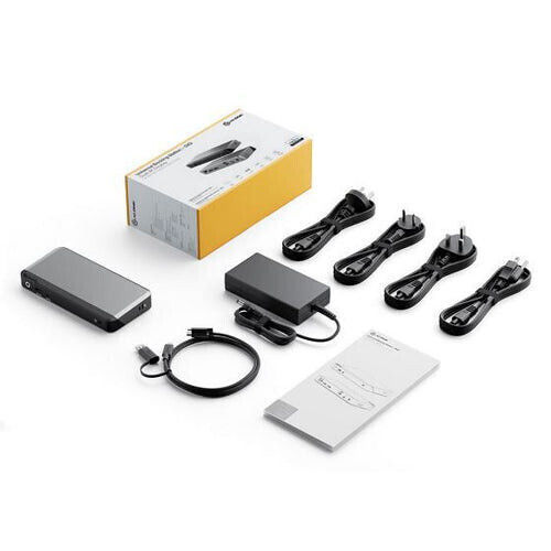Alogic DX2 USB-C Докинг станция с DisplayPort 4K PD Етърнет и свързване 2 монитора Сив