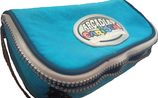 Carioca Oval Blaues Federmäppchen mit einem großen Fach 20x10x5
