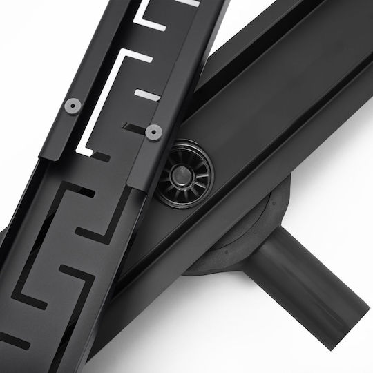 Rea Greek Stainless Steel Channel Shower Black