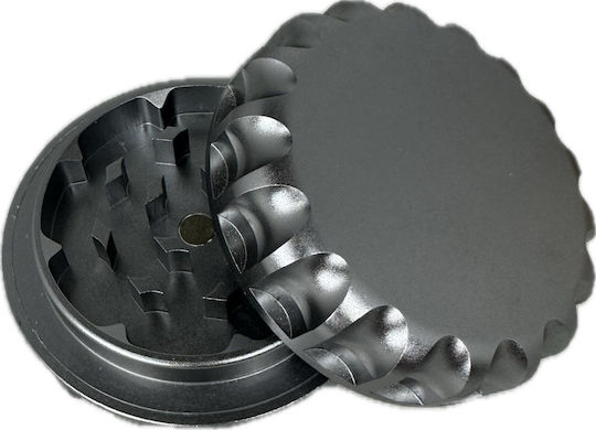 Τριφτησ-grinder Μεταλλικος 60χ28mm Μιας Θεσης Μαγνητικος Ασημι