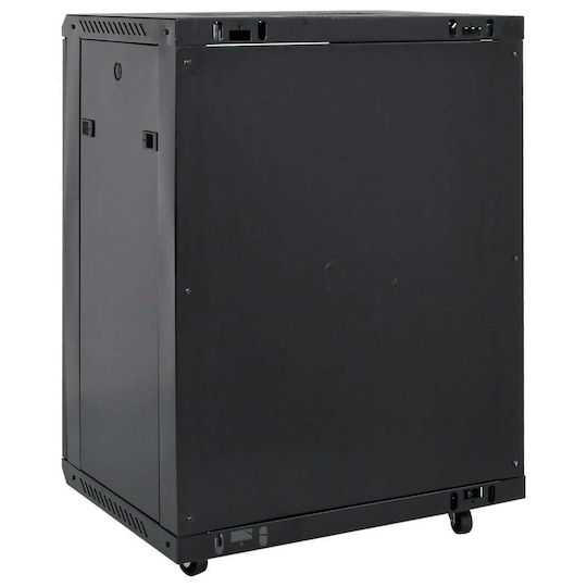 vidaXL Επιδαπέδια Καμπίνα Rack 15U 53x40x80cm Μαύρο 30264