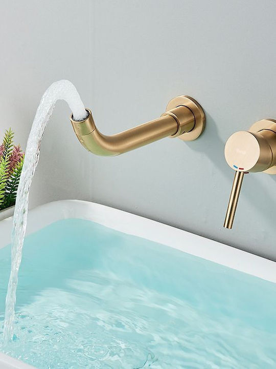 Rea Lungo Mixing Sink Faucet Gold