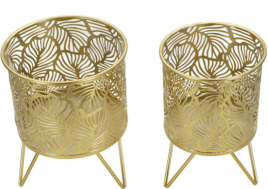 Mauro F Plant Pot Metal Gold