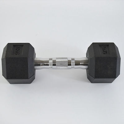 Mfitness Rubber Hexagon Dumbbell 1 x 7.5kg