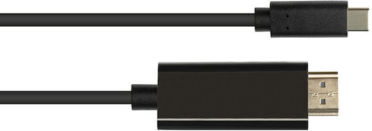 Good Connections HDMI 2.0 Premium High Speed 4K 60Hz HDR Cable HDMI male - USB-C male 5m Μαύρο