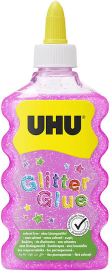 Uhu Lipici cu Sclipici Roz 177 Ml