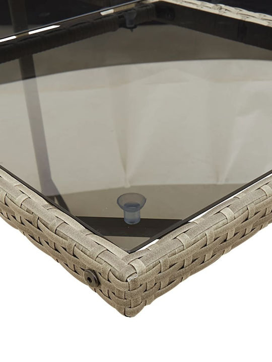 Garden & Outdoor Furniture Set 17 Pieces Gray with Pillows