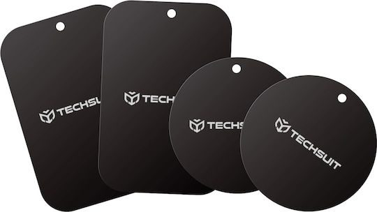 Techsuit Placute Metalice Τηλεφώνου Set 4 Techsuit Mp04 Black 5949419093126