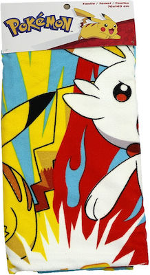 Pokémon Παιδική Πετσέτα Θαλάσσης Γαλάζια 140x70εκ.
