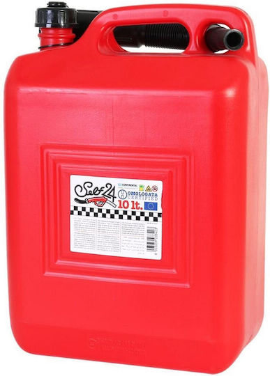 Campus Double Position Fuel Can Plastic with Extension Tube 5lt Red