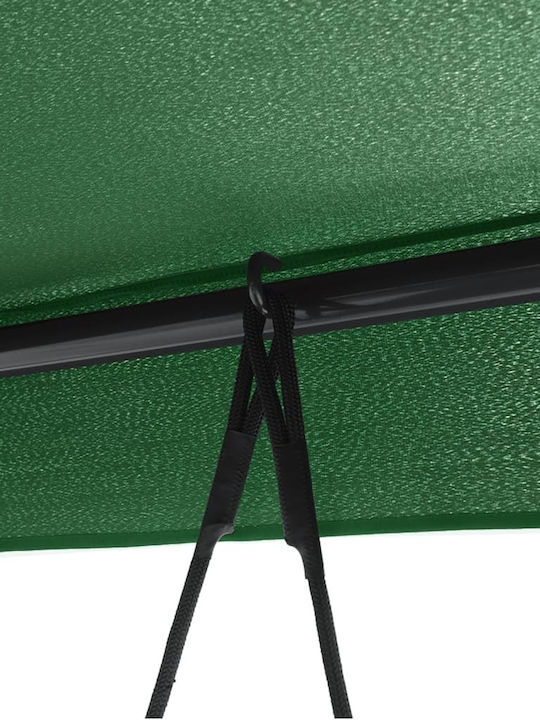 Leagăn cu bază și pernă 3 Locuri Metal Verde L190.5xL117.5xH213cm