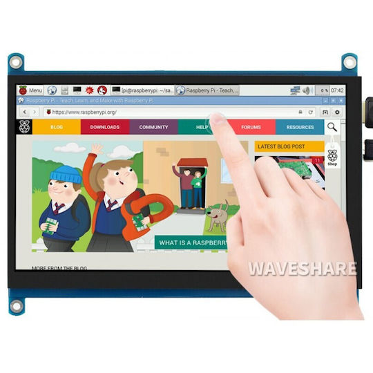 Waveshare Pi Display QLED 7" HDMI 1024x600 IPS Capacitive Touchscreen USB