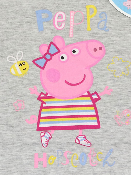 Peppa Pig Детска пижама Лятна Памучна Grey