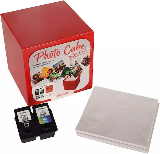 Canon PG-560 Γνήσιο Photo Value Pack με 2 Μελάνια Εκτυπωτή InkJet Μαύρο / Πολλαπλό (Color) (3713C007)