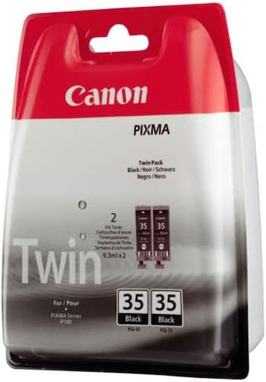 Canon PGI-35 Γνήσιο Πακέτο 2 Μελανιών Εκτυπωτή InkJet Μαύρο (1509B029)