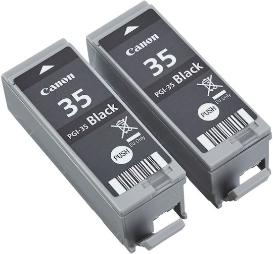 Canon PGI-35 Γνήσιο Πακέτο 2 Μελανιών Εκτυπωτή InkJet Μαύρο (1509B029)