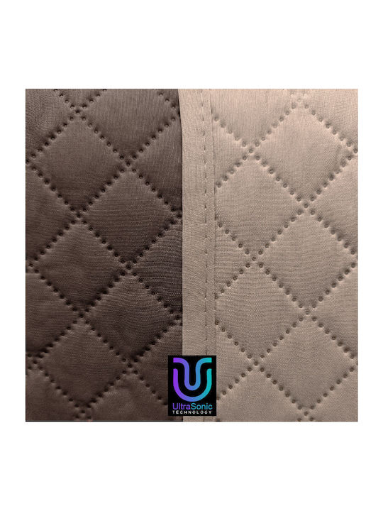 Gosmart Home 1kg Two-tone Ultrasonic Extra Line Single Coverlet 160x240 Brown-beige